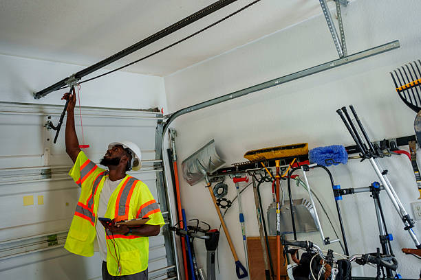 Professional Garage Door Panel Replacement technician working in Lockport Heights, IL